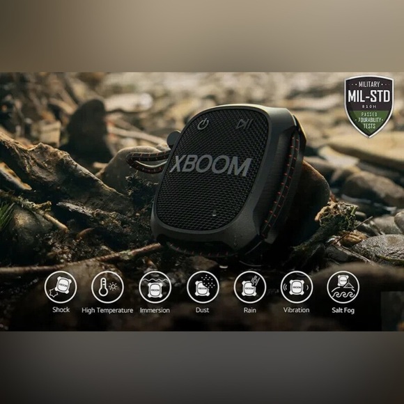 LG XBOOM Go XG2T Ultra-Rugged Portable Wireless Speakers, IP67, Black, 2-pack - Picture 3 of 3